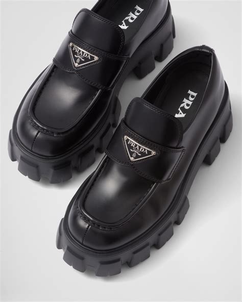 Prada monolith loafers sale